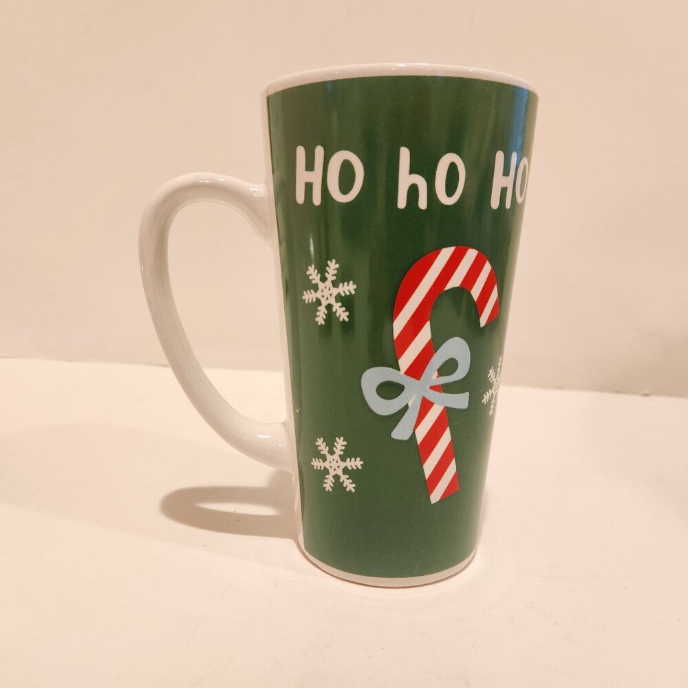 Large Holiday Ho Ho Ho Candycane Mug *AS IS*